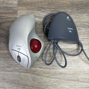 Logitech Cordless Trackman Wheel Ball Marble Mouse T-RA18 USB Receiver C BA4 MSE